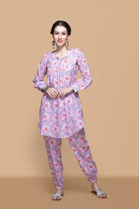 Onion Blossom: Delicate floral Co-Ord set in subtle onion hues for a touch of understated charm.
