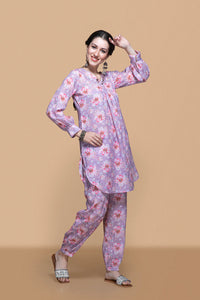 Onion Blossom: Delicate floral Co-Ord set in subtle onion hues for a touch of understated charm.