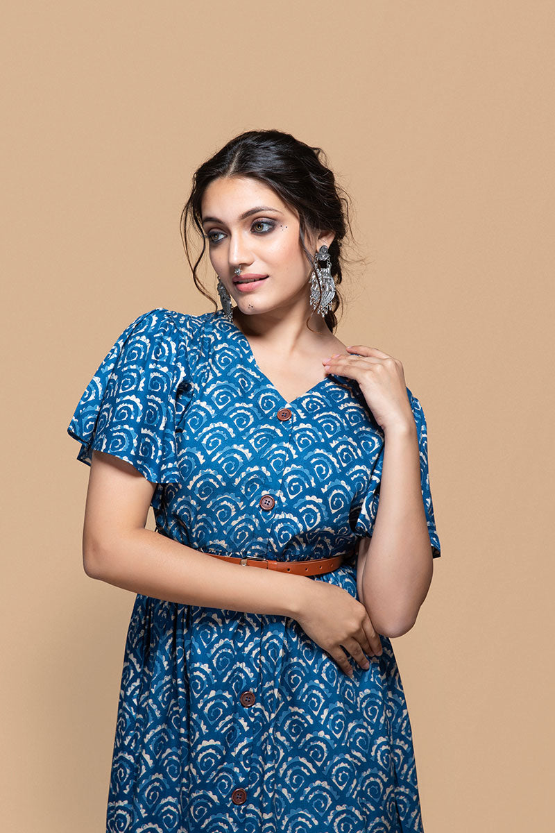 Indigo Blue Swirl Charm Tunic.